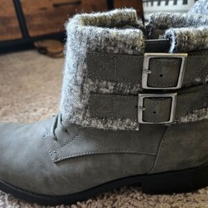 Rocket Dog Charcoal Winter Boots with Double Buckles